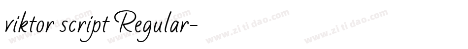 viktor script Regular字体转换